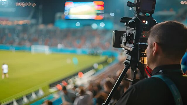 A sports influencer covering live events, providing play-by-play updates and engaging with fans in real-time discussions