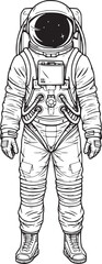 Astronaut hand drawn cartoon design