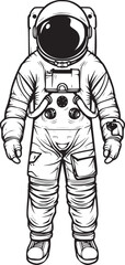Astronaut hand drawn cartoon design