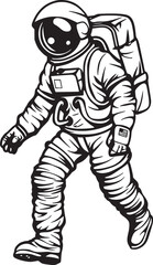 Astronaut hand drawn cartoon design
