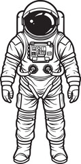 Astronaut hand drawn cartoon design