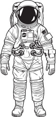 Astronaut hand drawn cartoon design