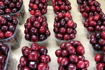 Fruits and vegetables are sold at a bazaar in Israel.