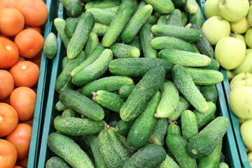 Fruits and vegetables are sold at a bazaar in Israel.