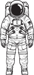 Astronaut hand drawn cartoon design