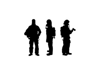 firefighter silhouette.