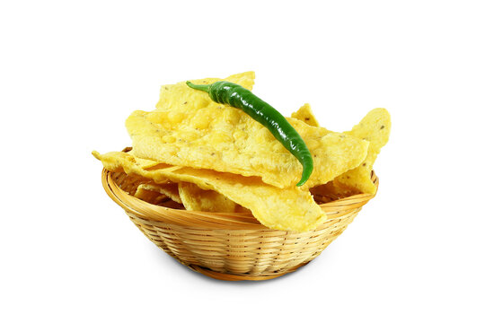indian gujarati traditional tea time snack food fafda or fafda gathiya papdi with sweet jalebi,cutout in transparent background,png format,top view
