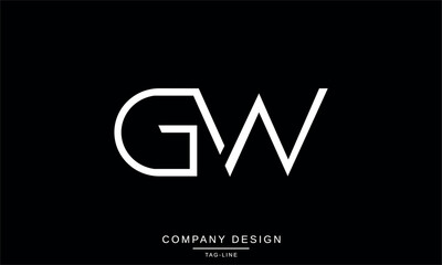 Obraz premium GW, WG Abstract Letters Logo Monogram design Font Icon