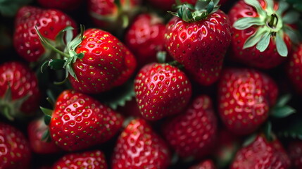 strawberries on a market