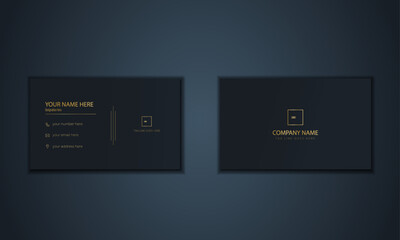 Creative & modern luxury business card design template with golden colour