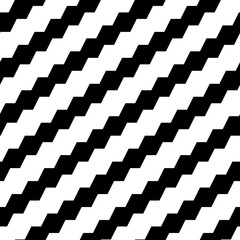 Diagonal zigzag lines background. Triangular waves ornament. Curves image. Jagged stripes motif. Linear backdrop. Digital paper, textile print, web design. Seamless pattern.