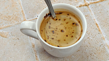 café soluble, en gros plan, dans une tasse	