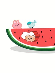 illustration of a watermelon