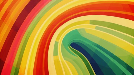 A colorful poster background like a winding rinbow.