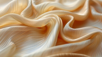 Glowing golden fabric with flowing texture