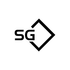 SG logo. S G design. White SG letter. SG, S G letter logo design. Initial letter SG linked circle uppercase monogram logo. S G letter logo vector design.