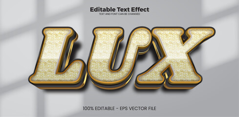Lux editable text effect in modern trend style