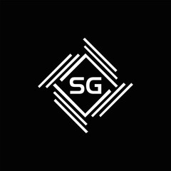 SG logo. S G design. White SG letter. SG, S G letter logo design. Initial letter SG linked circle uppercase monogram logo. S G letter logo vector design.