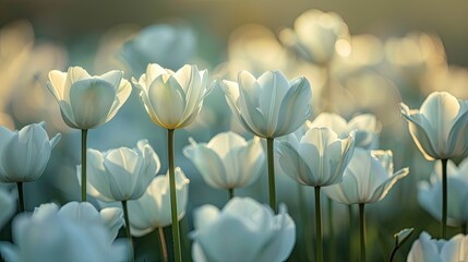 A captivating shot showcasing the delicate beauty of Antarctica s white tulips