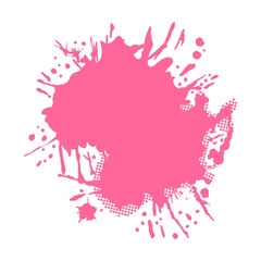 Paint splash monochrome flat symbol.