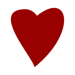 Red heart shape vector icon