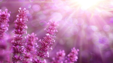 Fototapeta premium A tight shot of blooms with sunlight filtering through their backs