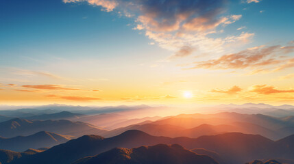 sunset over the mountains