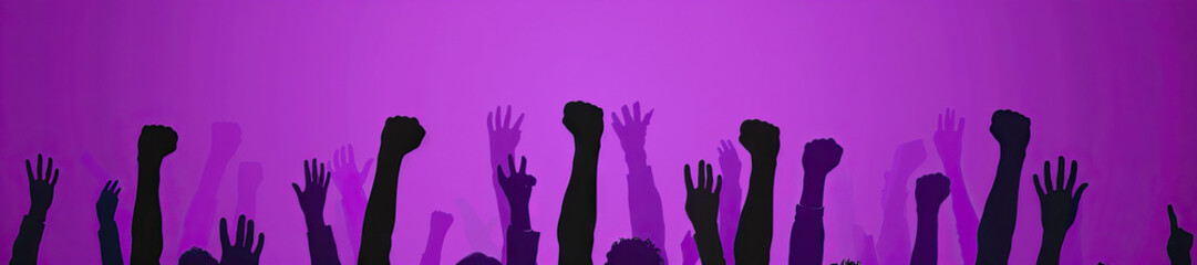 Fototapeta premium Revolutionary Unity (Purple): Symbolizes the sense of solidarity and common purpose among revolutionaries