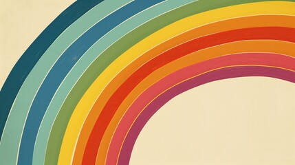 A colorful poster background like a winding rinbow.