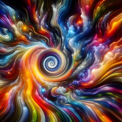 Psychedelic Vortex showcasing abstract colorful shapes in a cosmic display