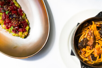 Grandma's typical Catalan food, snails and legumes