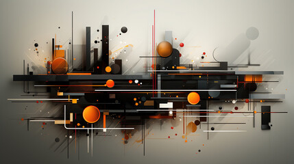 A Stylish Abstract Concept of Different Shapes and Lines and Design Related to Digital Strategy Background Art