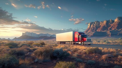 Delivery truck making a stop in a rural area, emphasizing the wide reach and commitment to servicing remote locations, 8K resolution