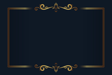Royal golden frame luxury background with text space