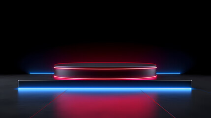 Obraz premium 3D rendering of circular podium, product display