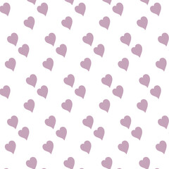 purple hearts love seamless pattern design