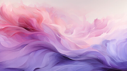 Obraz premium Contemporary Art of White and Purple Brush Stroke Wavy Banner Background