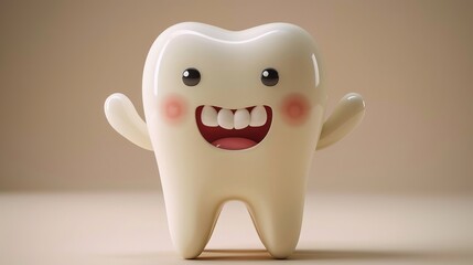Dentist cartoon character with missing teeth.