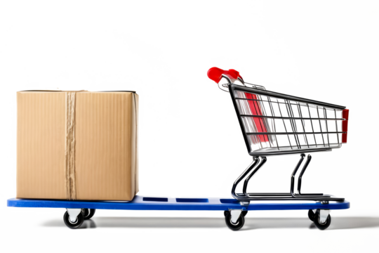 shopping cart isolated on white background