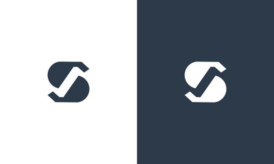 letter s monogram simple logo design vector illustration