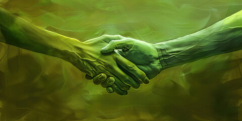 Trust (Light Green): Two hands clasped together, symbolizing trust and partnership