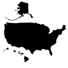US Map Solid