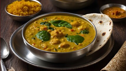 vegetable soup with bread