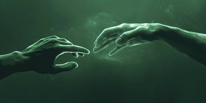 Forgiveness (Light Green): Two hands reaching towards each other, symbolizing reconciliation and forgiveness