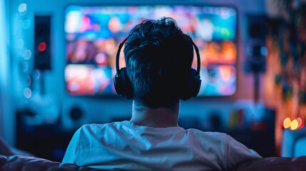 man watching tv 