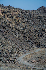 volcanic landscape of the island of Santorini