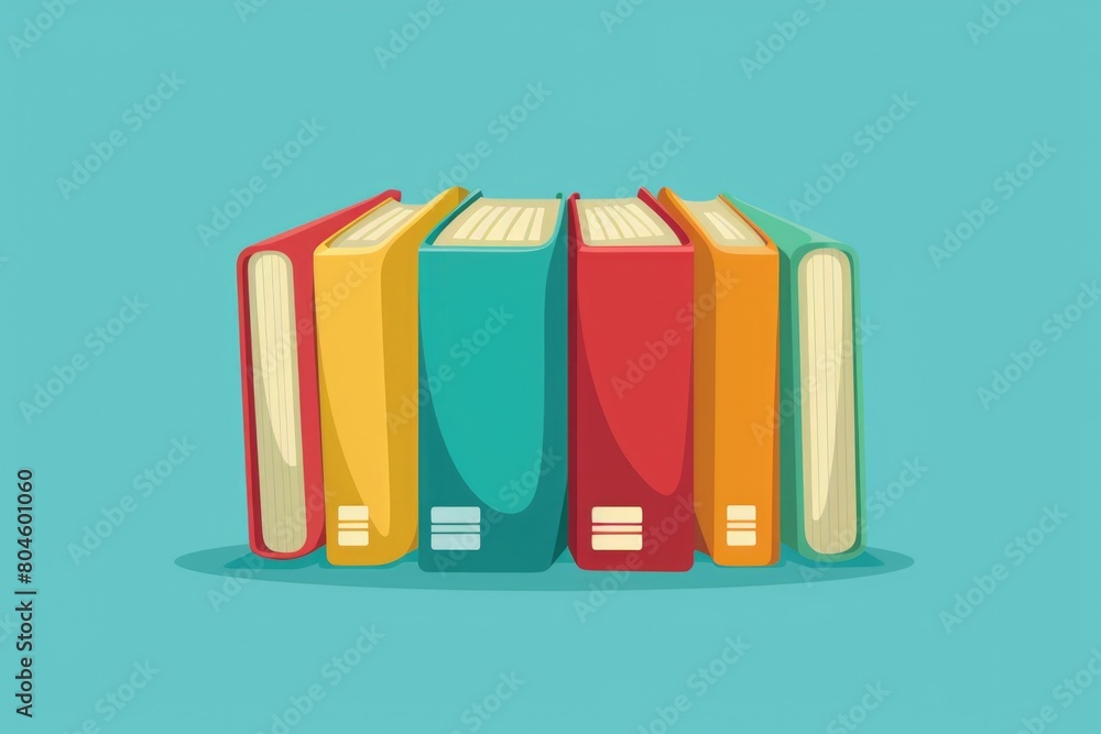 Poster a stack of books sitting on top of each other. perfect for educational and academic concepts
