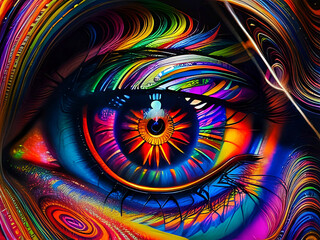 Colorful eye art