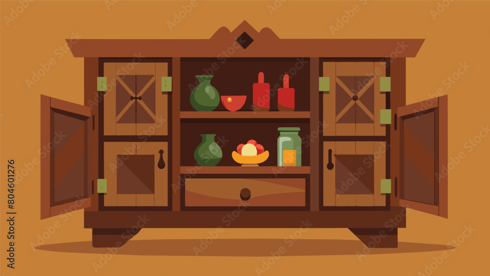 Poster a rustic oak sideboard with hidden drawers and secret compartments offered a glimpse into the past l