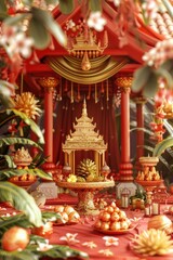 Fototapeta premium A table covered in food, perfect for food-related designs